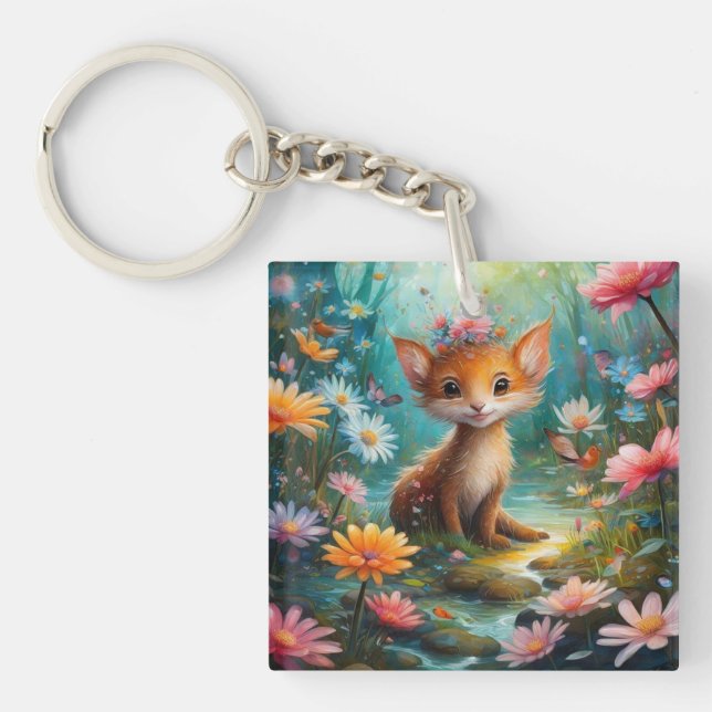 Llavero Mariposas de hongos mágicos (Frente)