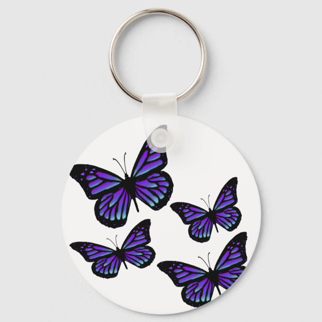 Llavero Mariposas de mariposa coloridas (Anverso)