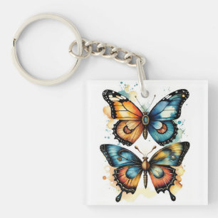 Llavero Mariposas En La Naturaleza