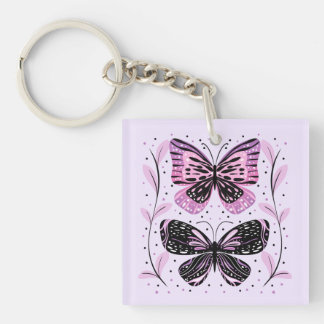 Llavero Mariposas Negras, Rosadas, Moradas