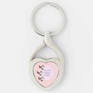 Llavero mariposas rosadas Rosas