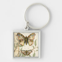 Mariposas tándem sobre hojas verdes