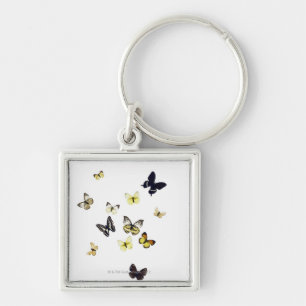 Llavero Mariposas tiradas en blanco
