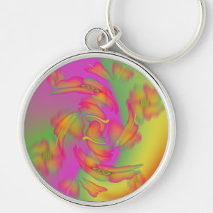 Llavero Mariposas y flores