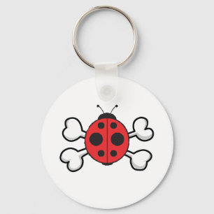 Llavero mariquita Calavera y Huesos Cruzados