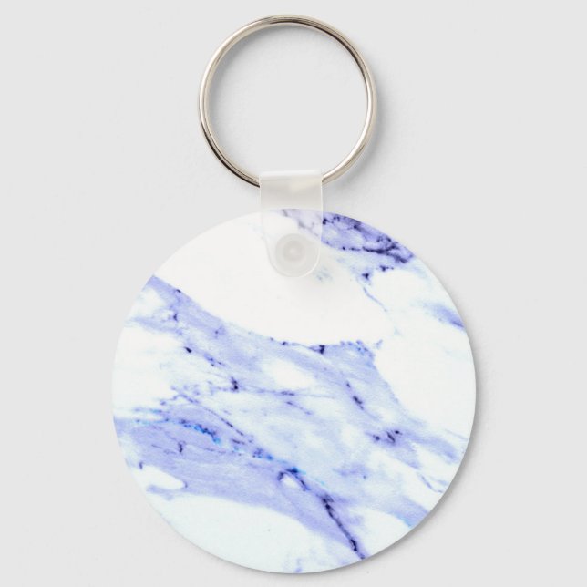 Llavero Mármol azul y blanco (Anverso)
