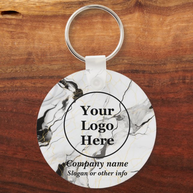 Llavero Mármol blanco y negro (Anverso)