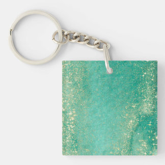 Llavero Mármol dorado verde oceánico