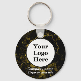 Llavero Mármol negro y dorado