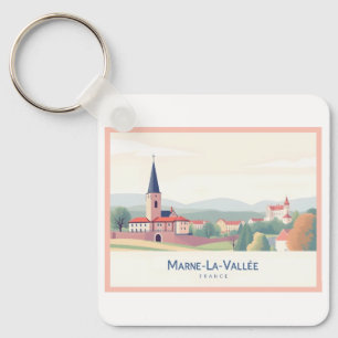 Llavero Marne-La-Vallée Francia Pastel Viajes