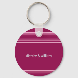 Llavero Maroon Dusky personalizado con bandas rosadas