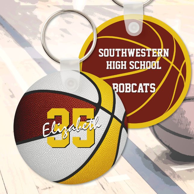 Llavero maroon gold personalizado jersey número baloncesto (Subido por el creador)