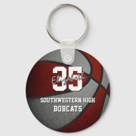 Llavero maroon gray basketball team colors