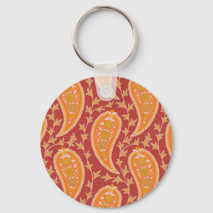 Llavero Maroon Paisley: Ornamento del pepino turco.