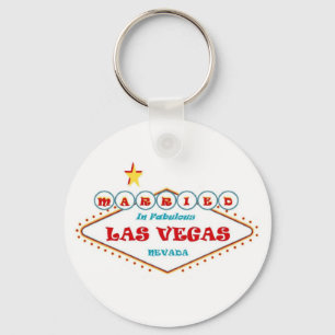 Llavero MARRIED In Las Vegas BRIDE Keychain