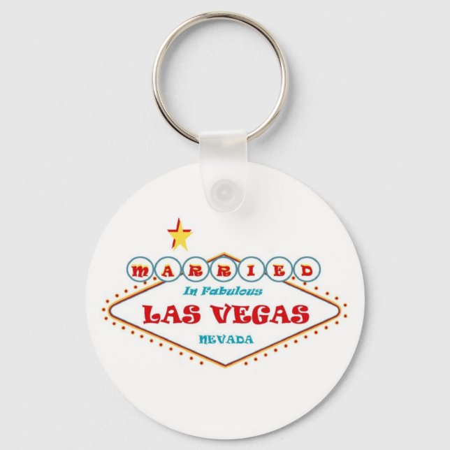 Llavero MARRIED In Las Vegas BRIDE Keychain (Anverso)
