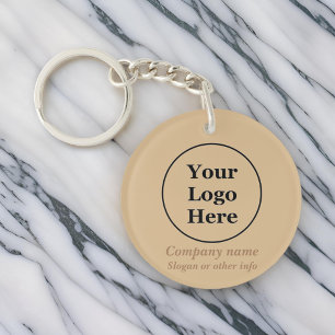 Llavero Marrón elegante y simple