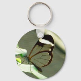 Llavero Marrón sorprendente y mariposa translúcida