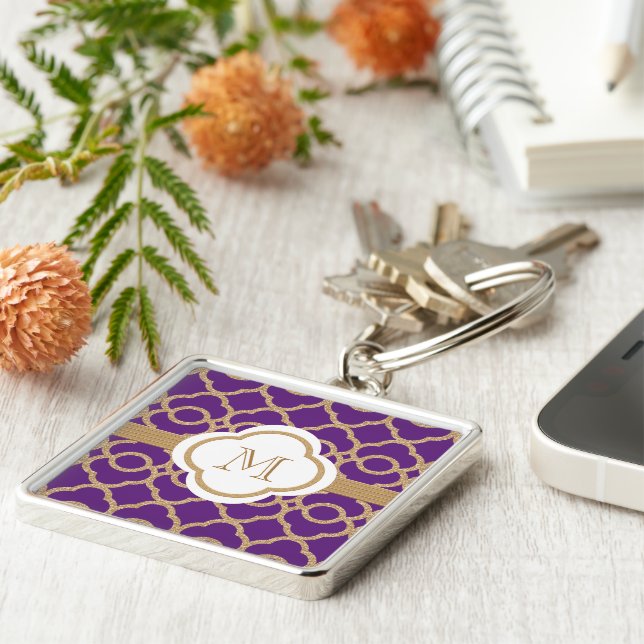 Llavero Marroquí con monograma de la púrpura y del oro (Lado)