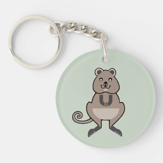 Llavero Marsupial -Cute QUOKKA- Animal en peligro - Natura (Frente)