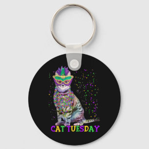 Llavero Martes de gato Divertido Mardi Gras 2025 hombres d