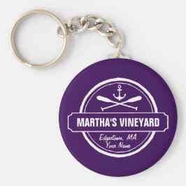 Llavero Martha's Vineyard MAMÁES personalizado del ancla n