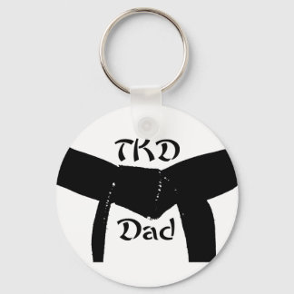Llavero Martial Arts Black Belt TKD Dad Keychain
