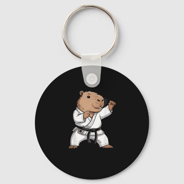 Llavero Martial Arts Capybara Funny Karate Taekwondo Jiu J (Anverso)