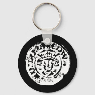 Llavero martillado de la moneda, regalo de