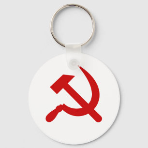 Llavero Martillo y hoz del comunismo rojo