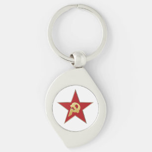 Llavero Martillo y hoz en la estrella roja