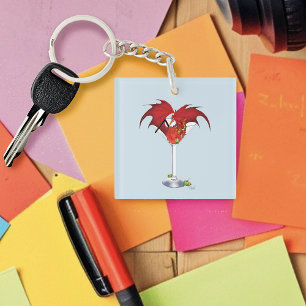 Llavero Martini Fantasy Red Dragon Business Logo