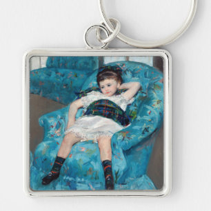 Llavero Mary Cassatt - Niña pequeña en una butaca azul