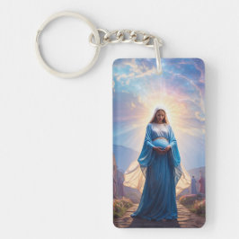 Llavero Mary of Nazareth Walking Alone – Christian Artwork