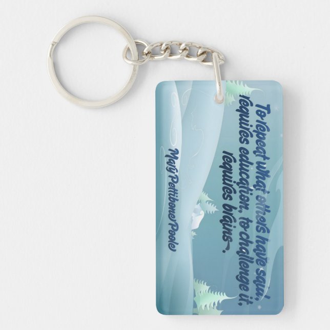 Llavero Mary Pettibone Poole Cita Inspiradora "Cerebros" (Frente)