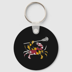 Llavero Maryland Blue Crab Lacrosse Lover Tee Flag De Mary