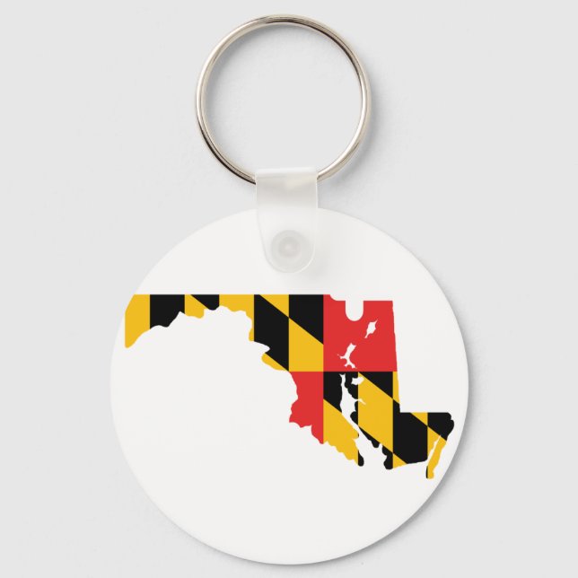 Llavero Maryland Flag Map (Anverso)