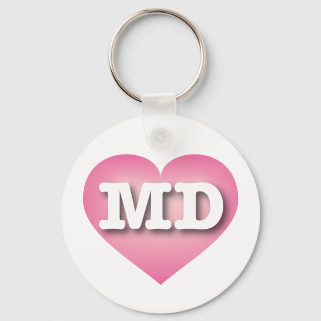 Llavero Maryland Pink Fade Heart - Me encanta MD (Anverso)