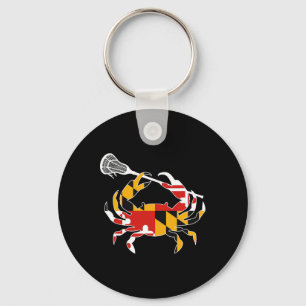 Llavero Maryland State Flag Crab Lacrosse Complete Stick B