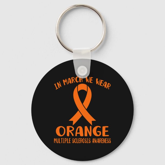 Llavero Marzo Usamos Conciencia Naranja De Esclerosis Múlt (Anverso)