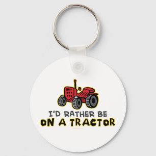 Llavero Más Bien Estar En Un Tractor
