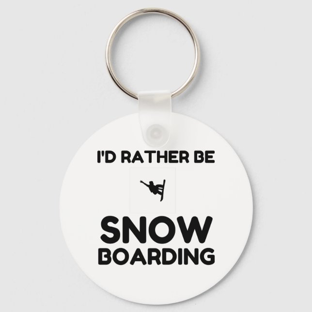 LLAVERO MÁS BIEN SER SNOWBOARDING (Anverso)