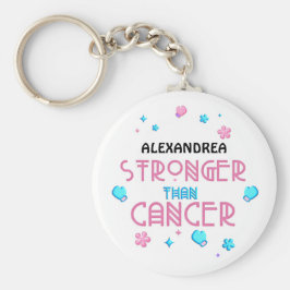 Llavero Más fuerte que el cáncer | Personalizado supervivi