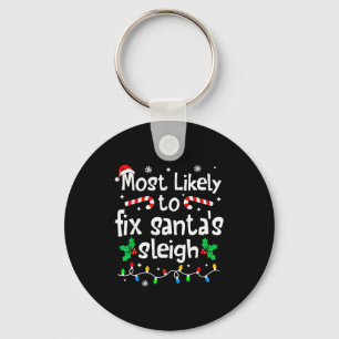 Llavero Más Probable De Arreglar Trineo De Santa Navidad E