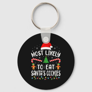 Llavero Más Probable De Comer Las Galletas De Santa Famili