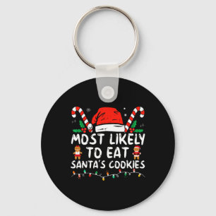 Llavero Más Probable De Comer Las Galletas De Santa Navida
