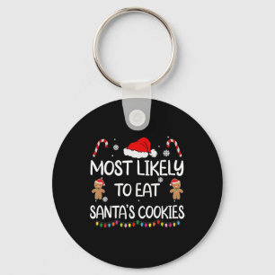 Llavero Más Probable De Comer Las Galletas De Santa Navida