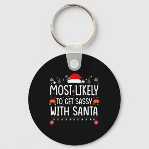 Llavero Más Probable De Divertirse Con Santa Familia Diver
