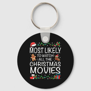 Llavero Más Probable De Ver Películas De Navidad Familia C