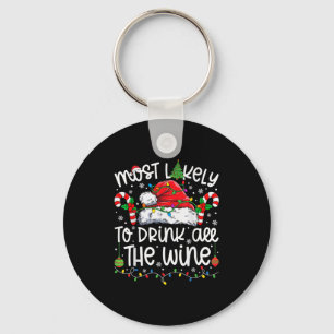 Llavero Más Probable Que Beba Todo El Vino Familia Combina